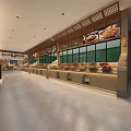Hotel Lobby Interior Featuring Wooden Structure Arched Windows Stone Walls And Green Plants
