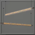 Modern Long Strip Pendant Lights With Textured Shade For Interior Lighting Decoration