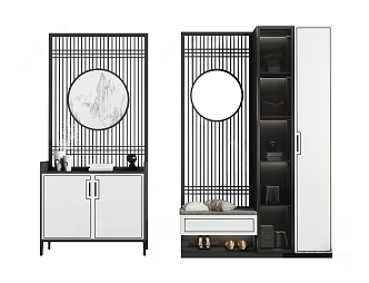 New Chinese Shoe Cabinet 3d model