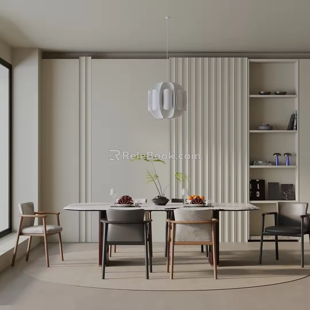 Modern table combination 3d model