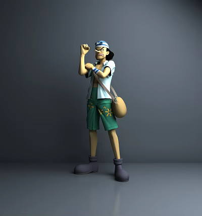 Modern anime character One Piece Uthorp 3d model