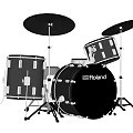 Roland Professional Full Size Drum Set With Drums Cymbals And Hardware Components