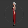 Red Sequined Camisole With Loose Red Pants And Black Shoes Fashion Outfit