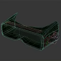 Modern Green VR Goggles With Transparent Lens Black Strap And Sleek Design