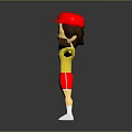 Cartoon Game Character With Red Hat Yellow Shirt And Red Shorts
