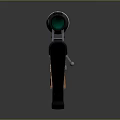Modern Tactical Sniper Rifle With Orange Body Black Components And Scope