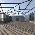 Villa Balcony With Glass Roof Wooden Floor Glass Walls And Trees Outside For Natural Light
