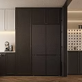 Modern Kitchen Interior With White Upper Cabinets Black Lower Cabinets Range Hood And Stove