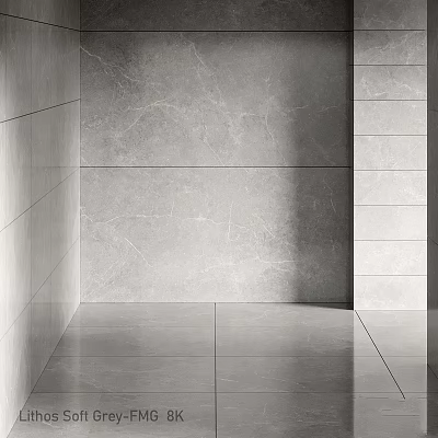 Gray Marble Wall Panels and Floor Tiles as Modern Interior Building Components 3d model