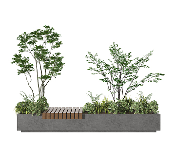 modern plants 3d model