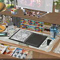 Natural Wooden Desk And Chair Set For Cozy Sunlit Home Creative Work Space
