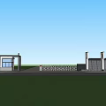 Park gate 3d model