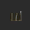 Golden Metal Frame Bookcase With Minimalist Modern Design And Some Books On Black Background
