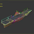 Advanced Cosmic Aerospace Vehicle Model With Detailed Deck And Structural Design Features