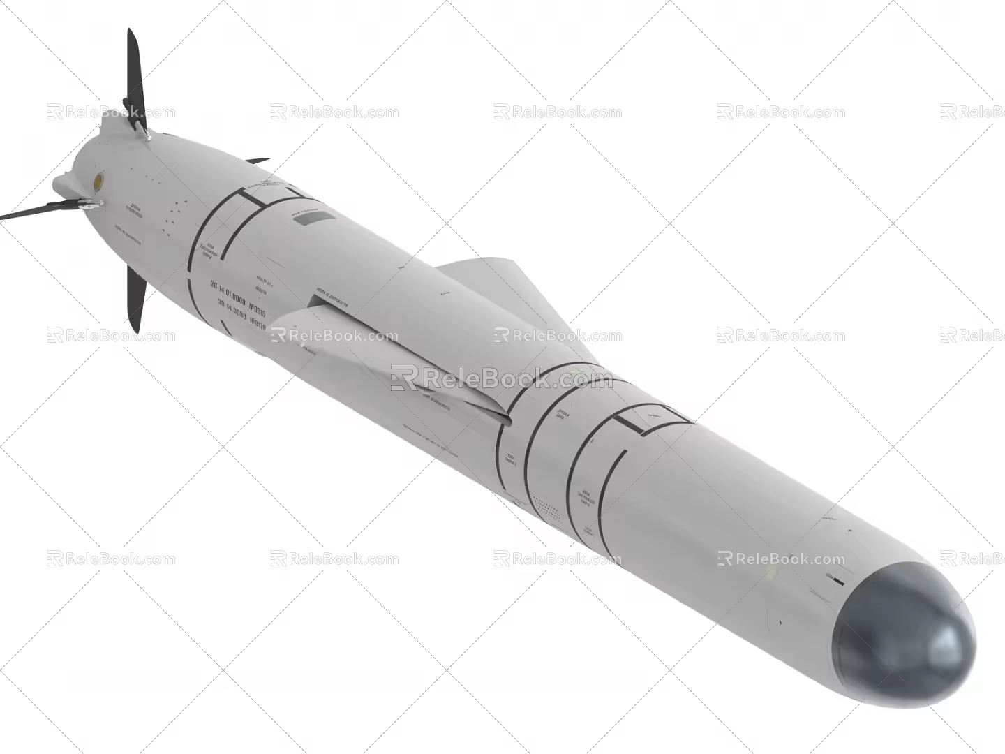 missile hypersonic missile ballistic missile intercontinental missile 3d model