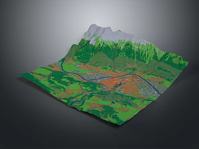 Geography, topography, mountain shape, ridge, ridge, valley, mountain range, canyon, geomorphology, mountain peak, mountain body 3d model