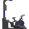 Modern Exercise Bike Fitness Equipment With Screen And Blue LED Lights Design