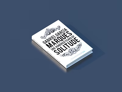 Elegant Book The Art of Solitude by Gabriela Maria Mandoques with Artistic Cover Design 3d model
