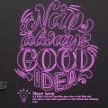 Neon Lighting Combination with Soft Full Light and Cursive Design for Indoor Decoration 3d model