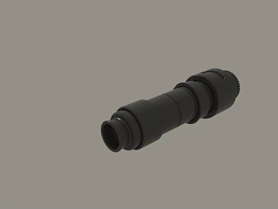 Black Cylindrical Mechanical Part 3D Model With Detailed Structure And Engineering Design 3d model