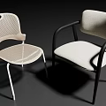 Modern Single Chairs Featuring Mesh Back And Upholstered Seat With Armrest Design