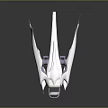 Futuristic Aerodynamic Vehicle White And Purple With Transparent Cockpit Sleek Wings Design
