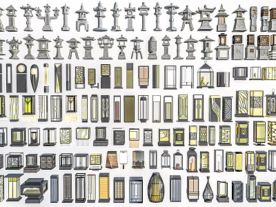 New Chinese Lawn Lamp Landscape Lamp Garden Lamp Floor Lamp Stone Lamp Outdoor Lamp 3d model