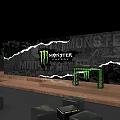 Monster Energy Event Entrance With Green Neon Arch And Fence Branding