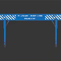 Blue Industrial Support Stand With White Stripes Length 1000mm Load Capacity 1.5 Ton