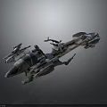 Futuristic Aerospace Spacecraft Design With Metallic Structure And Blue Silver Accents For Cosmic Exploration