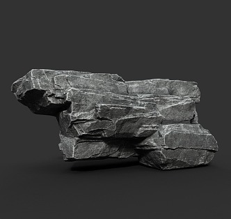 Rock Block Stone Obsidian Granite Natural Landscape 3d model