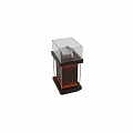 Modern Display Cabinets With Glass Cases Wooden Base And Illuminated Lighting For Books On
