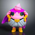 Pink Character Creature With Purple Cape Yellow Gloves White Pants Black Armor And Yellow Boots