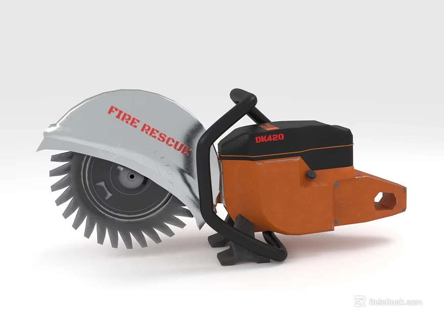 Heavy Duty Fire Rescue Cutting Saw With Large Blade 3d model 