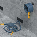 Durable Household Hooks Holding Blue Ropes With Yellow Ends On Gray Wall