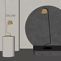 Metal floor lamp 3d model