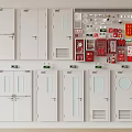 Assorted Interior Doors And Various Fire Safety Equipment Collection 3d model