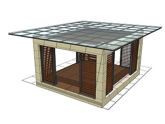 New Chinese-style Pavilion, Corridor, Corridor, Special-shaped Frame, Rest Frame, Flower Frame, Gazebo Structure 3d model