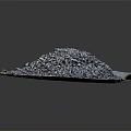 Natural Blue Gray Stone Gravel Pile On Concrete Platform For Landscaping
