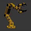 Yellow Industrial Robotic Arm Mechanical Equipment With Articulated Joints And Grippers