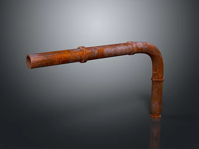 Industrial Style Lighting Combination with Rusty Metal Pipe Design for Modern Interior Decor 3d model