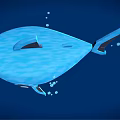 Modern toy shark robot 3d model