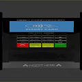 Black Payment Terminal With Blue Screen Insert Card Prompt Keypad And Contactless Payment