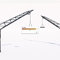 Old industrial crane 3d model