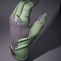 High Quality Green Glove With Black Palm And Comfortable Fit Design