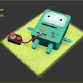 Modern game console home game console Nintendo game console vintage game console 3d model