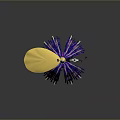Colorful Fishing Lure With Golden Blade Purple Blue Tassels Pink Body And Hook