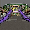 Atrium Hall of Mall 3d model