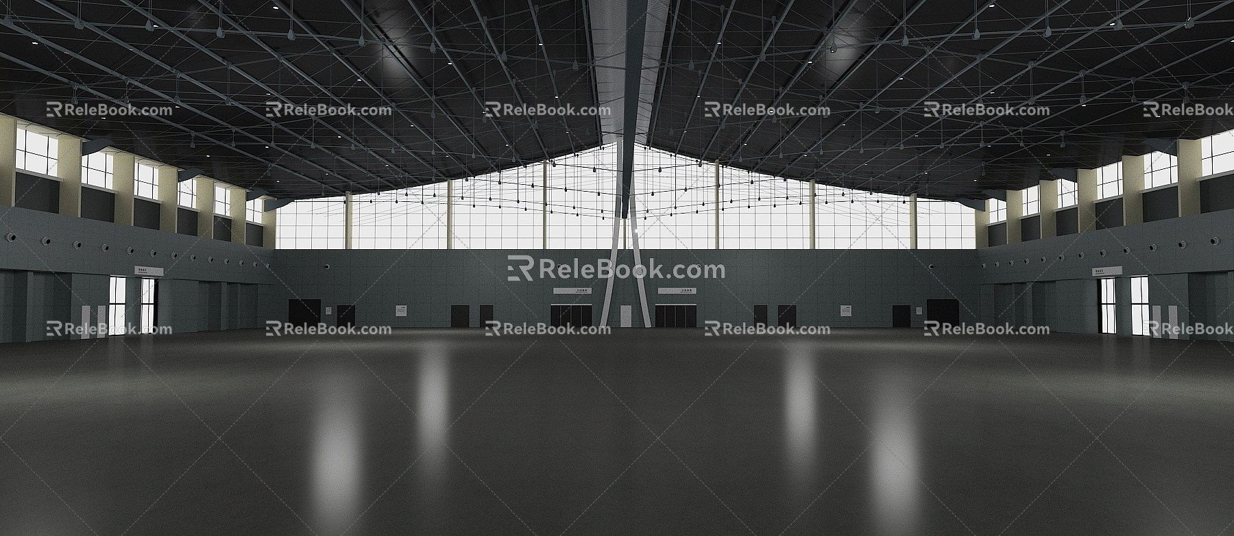 Modern Exhibition Hall Venue 3d model