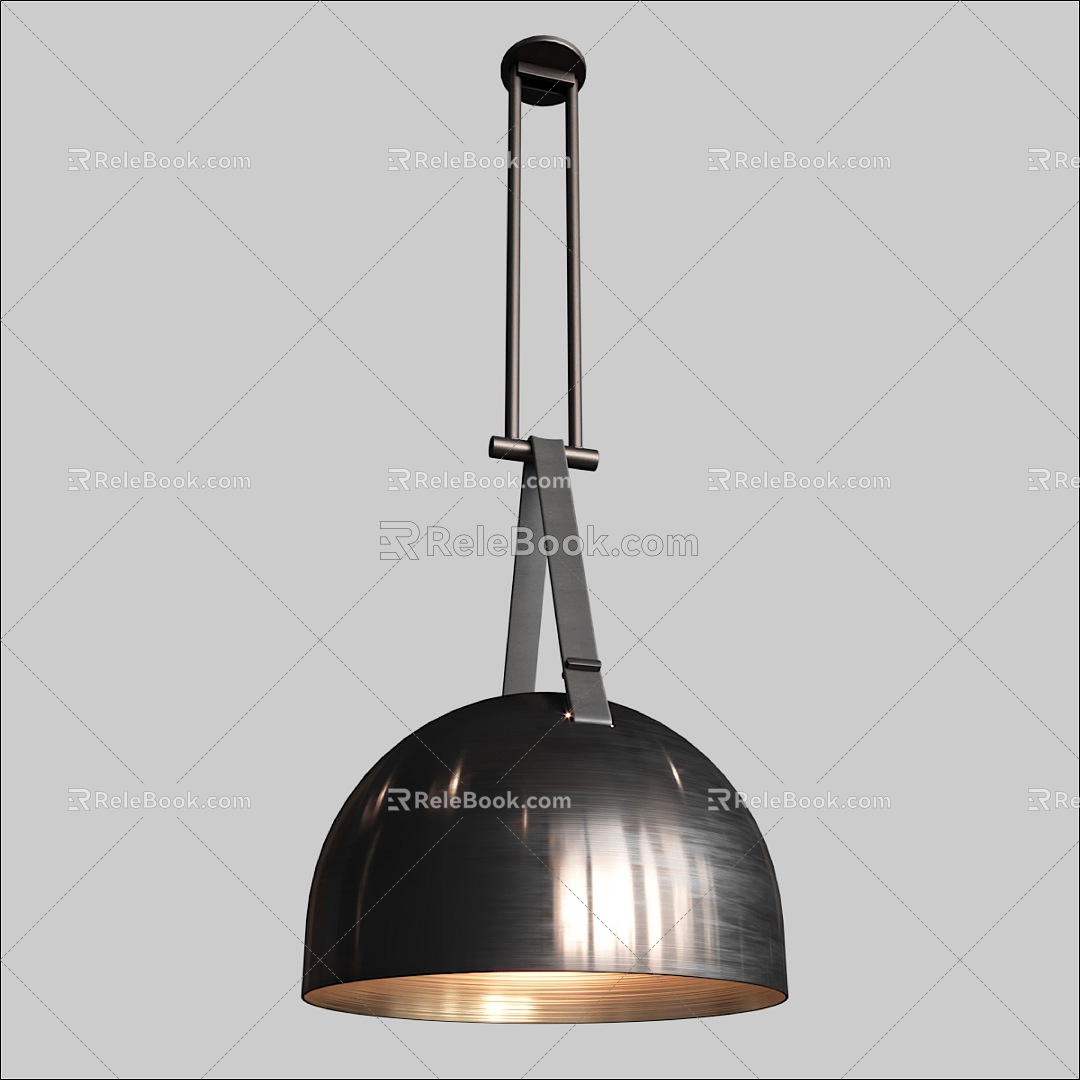 Industrial wind chandelier lamp 3d model